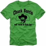 Chuck Norris Motivshirts Chuck Norris Weiss Warum Da Stroh Liegt