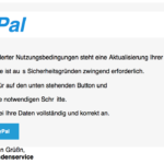 Paypal Konto gesperrt – Phishing Warnung